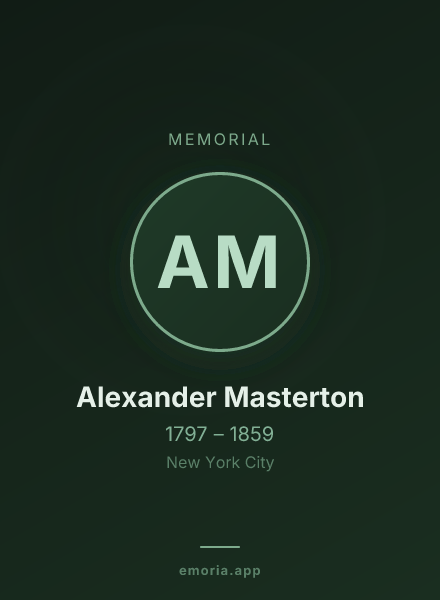 Memorial portrait of Alexander Masterton