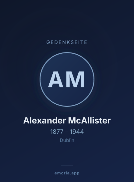 Gedenkportrait von Alexander McAllister