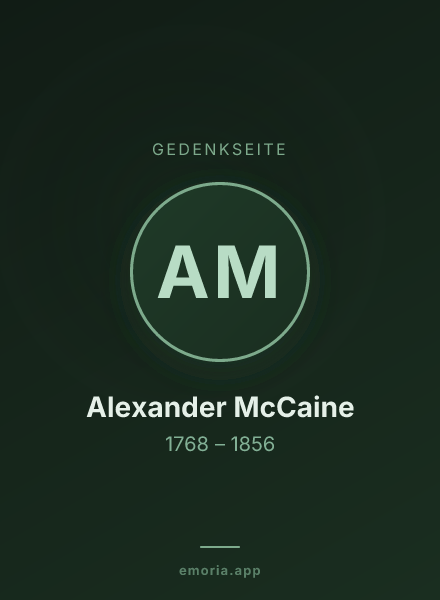 Gedenkportrait von Alexander McCaine