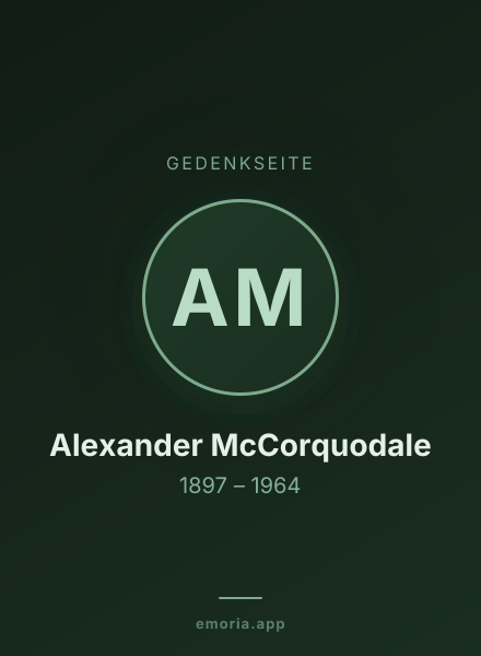 Gedenkportrait von Alexander McCorquodale