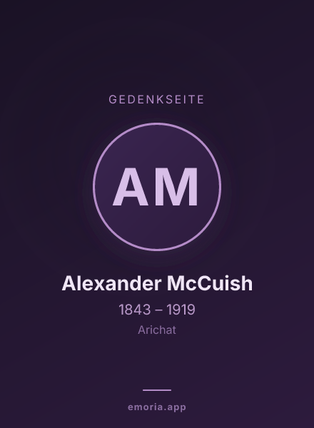 Gedenkportrait von Alexander McCuish