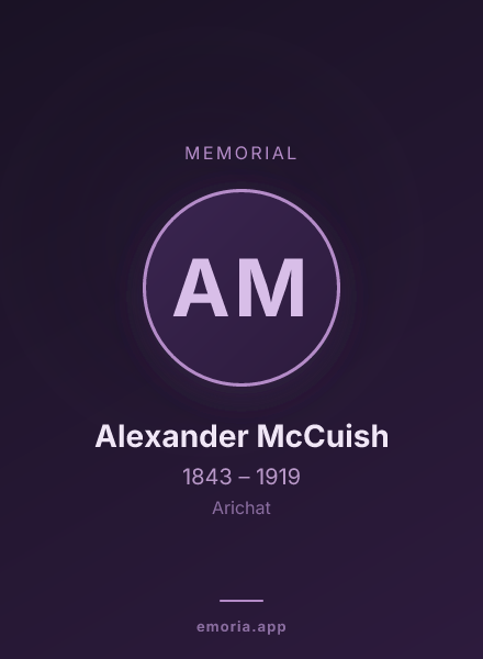 Memorial portrait of Alexander McCuish