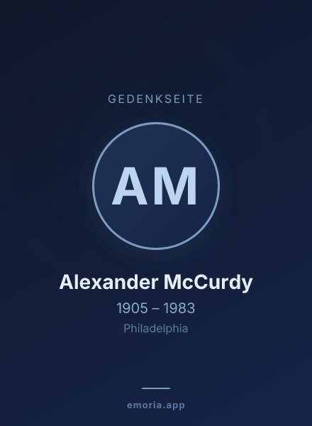 Gedenkportrait von Alexander McCurdy