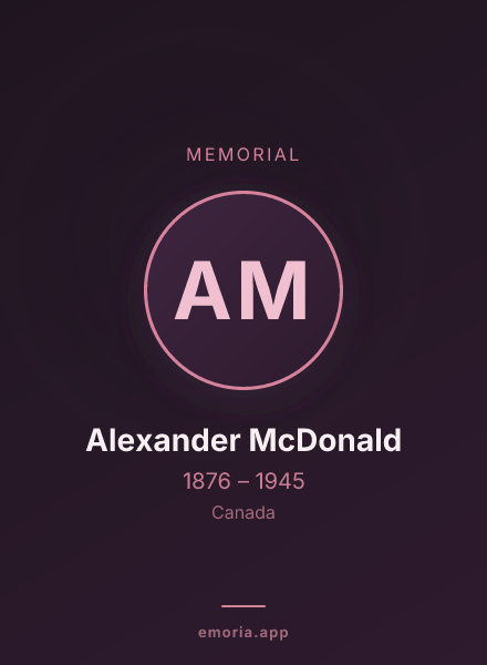 Memorial portrait of Alexander McDonald