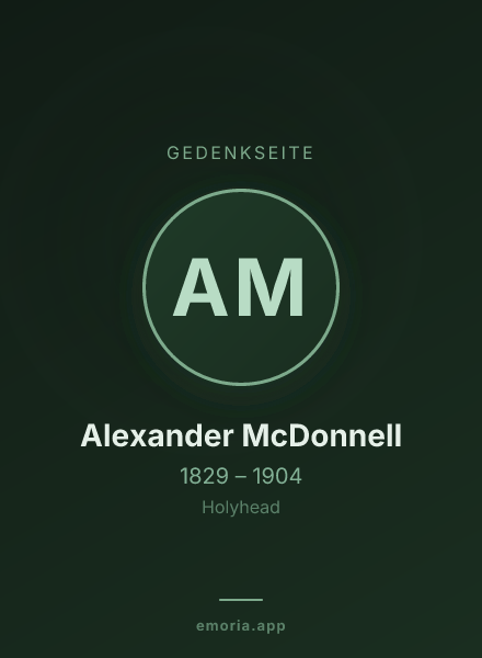 Gedenkportrait von Alexander McDonnell