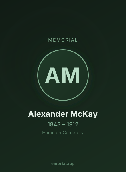 Memorial portrait of Alexander McKay