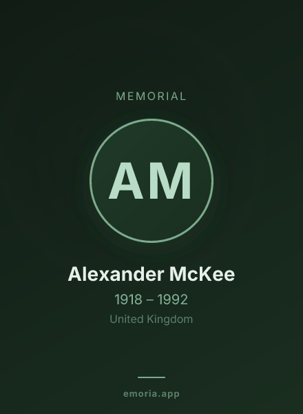 Memorial portrait of Alexander McKee