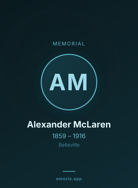 Memorial portrait of Alexander McLaren