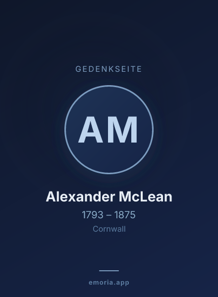 Gedenkportrait von Alexander McLean