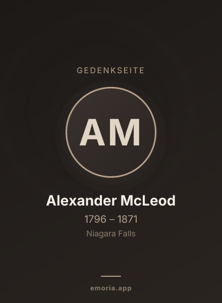 Gedenkportrait von Alexander McLeod