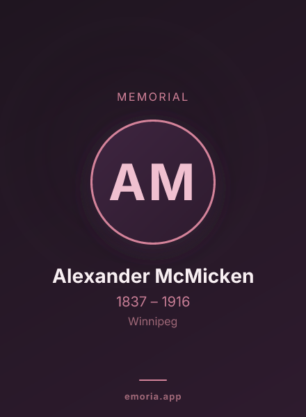 Memorial portrait of Alexander McMicken