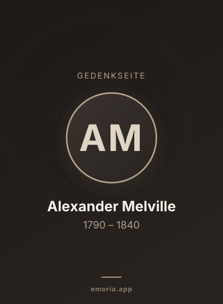 Gedenkportrait von Alexander Melville