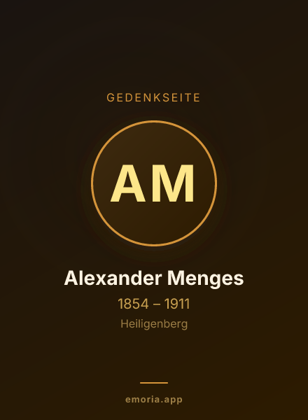 Gedenkportrait von Alexander Menges