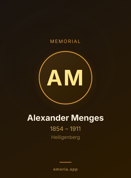 Memorial portrait of Alexander Menges