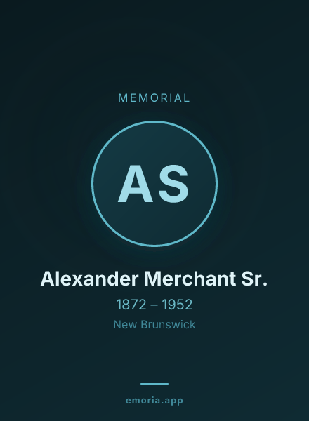 Memorial portrait of Alexander Merchant Sr.