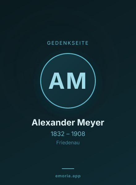 Gedenkportrait von Alexander Meyer