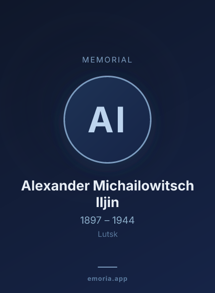 Memorial portrait of Alexander Michailowitsch Iljin