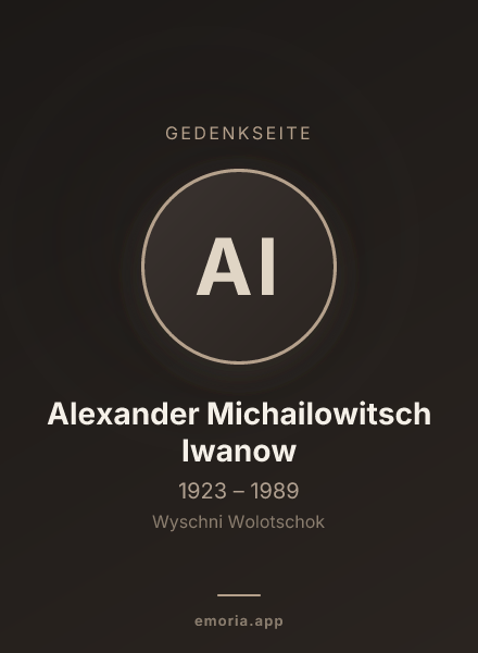 Gedenkportrait von Alexander Michailowitsch Iwanow