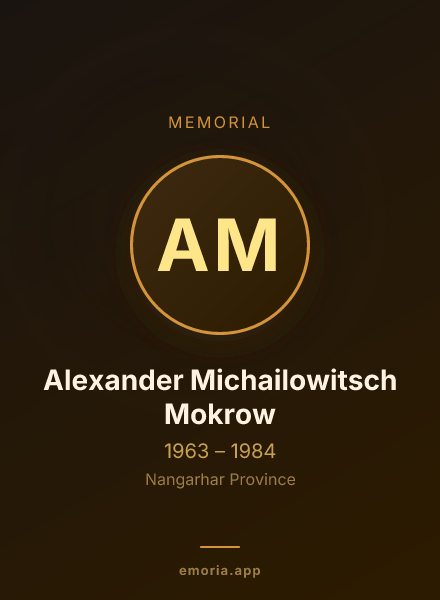 Memorial portrait of Alexander Michailowitsch Mokrow