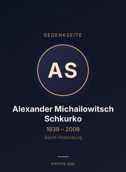 Gedenkportrait von Alexander Michailowitsch Schkurko
