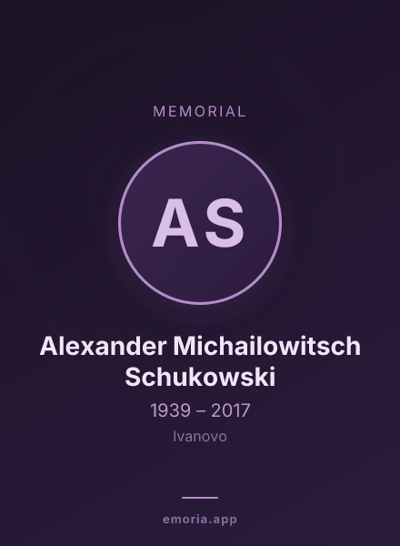 Memorial portrait of Alexander Michailowitsch Schukowski