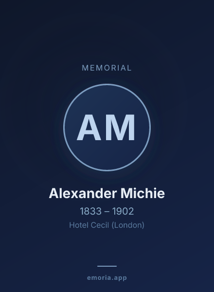 Memorial portrait of Alexander Michie