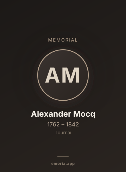 Memorial portrait of Alexander Mocq