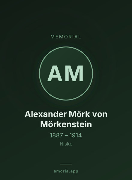 Memorial portrait of Alexander Mörk von Mörkenstein