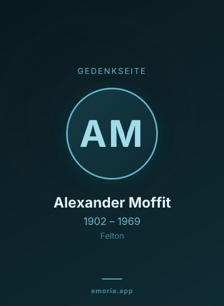 Gedenkportrait von Alexander Moffit