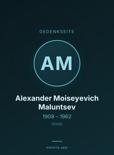Gedenkportrait von Alexander Moiseyevich Maluntsev