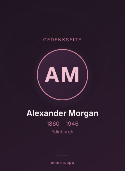 Gedenkportrait von Alexander Morgan