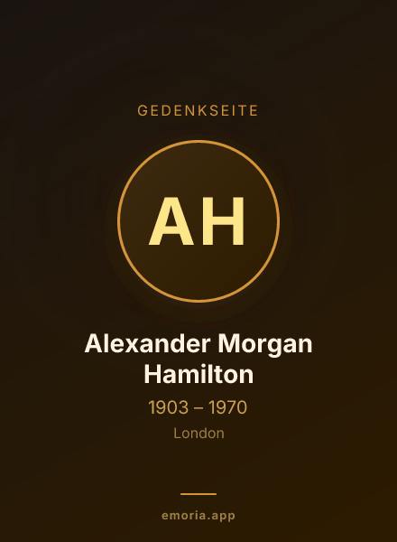 Gedenkportrait von Alexander Morgan Hamilton