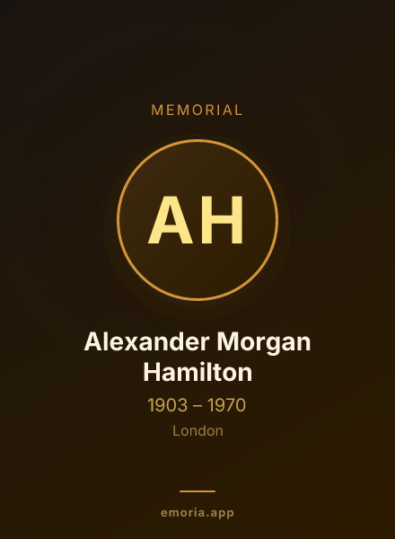 Memorial portrait of Alexander Morgan Hamilton