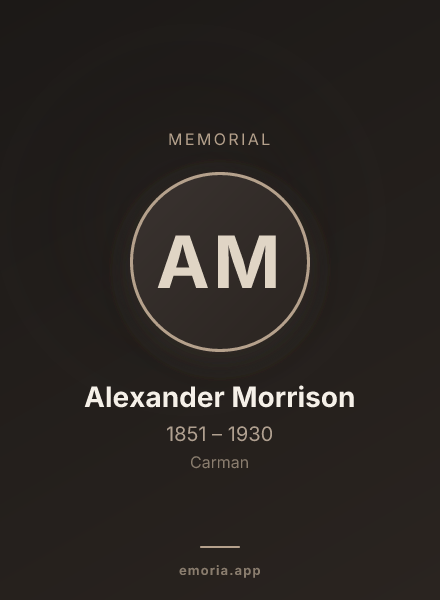 Memorial portrait of Alexander Morrison