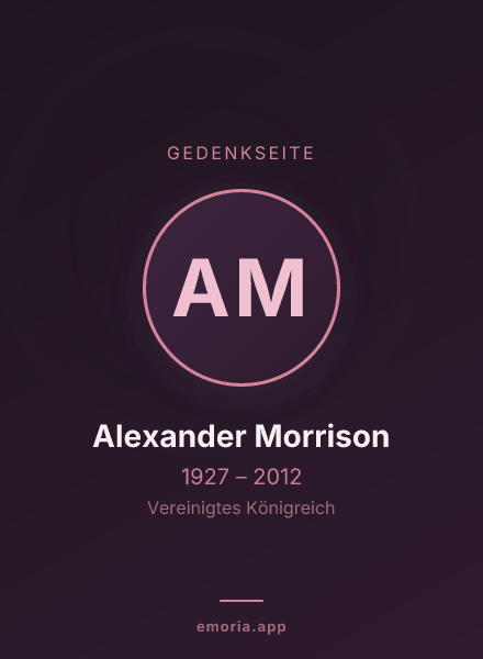 Gedenkportrait von Alexander Morrison