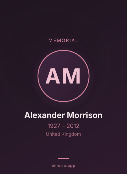 Memorial portrait of Alexander Morrison