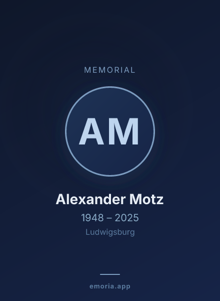 Memorial portrait of Alexander Motz