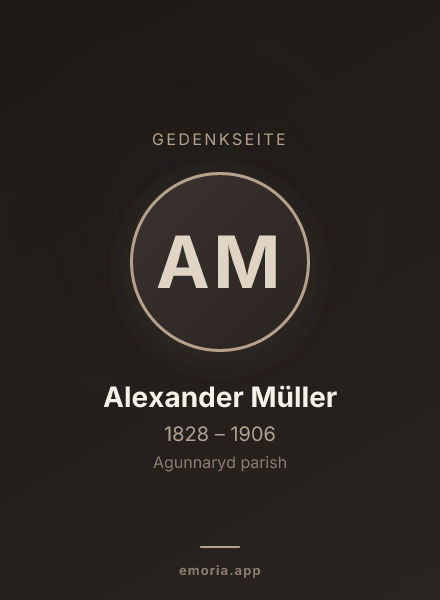 Gedenkportrait von Alexander Müller