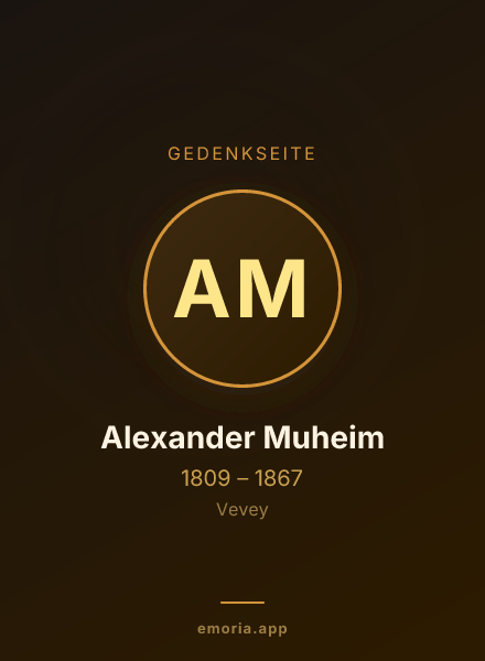 Gedenkportrait von Alexander Muheim
