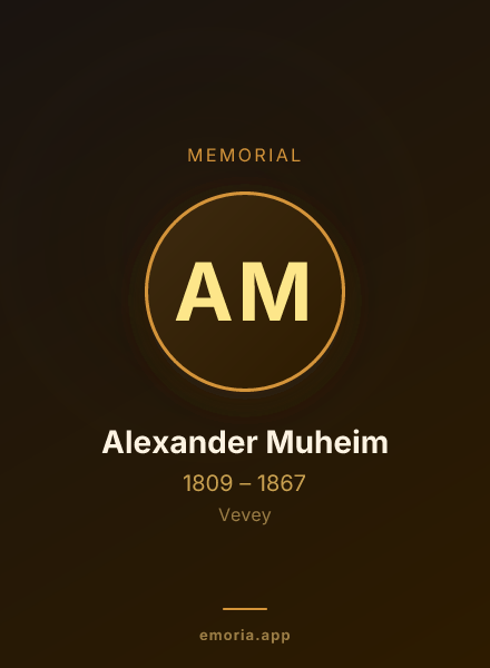 Memorial portrait of Alexander Muheim