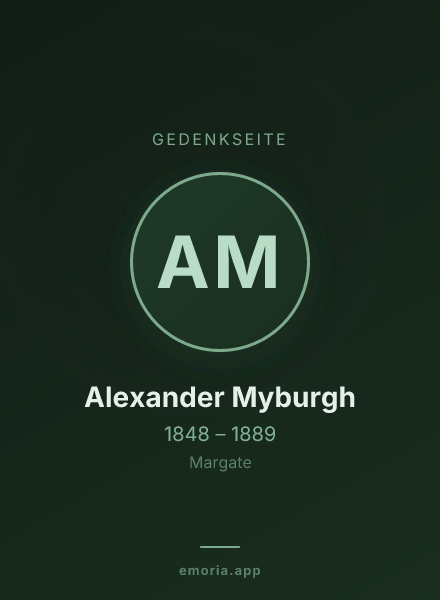 Gedenkportrait von Alexander Myburgh