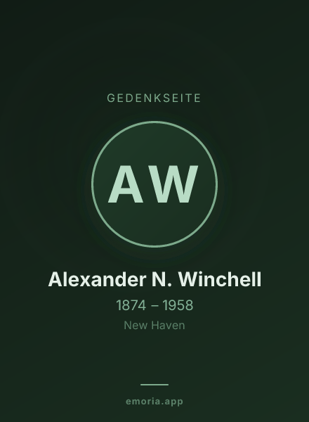 Gedenkportrait von Alexander N. Winchell