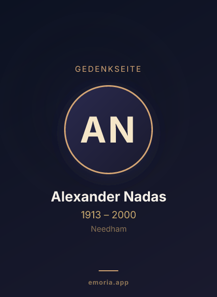 Gedenkportrait von Alexander Nadas