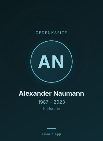 Gedenkportrait von Alexander Naumann