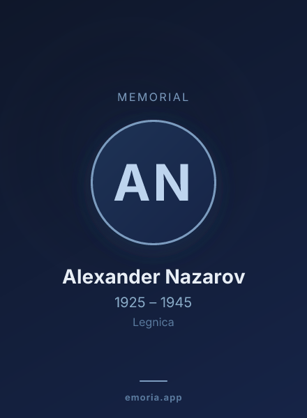 Memorial portrait of Alexander Nazarov