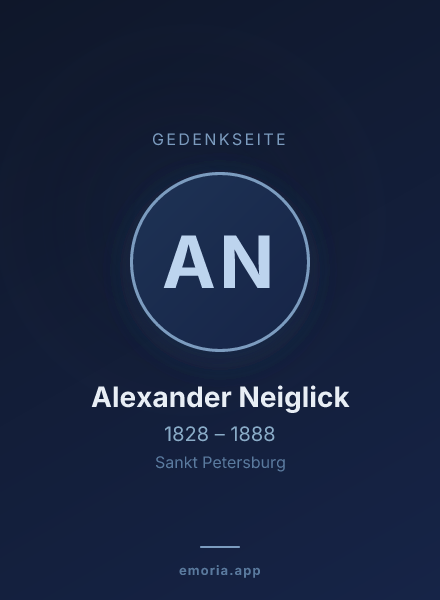 Gedenkportrait von Alexander Neiglick