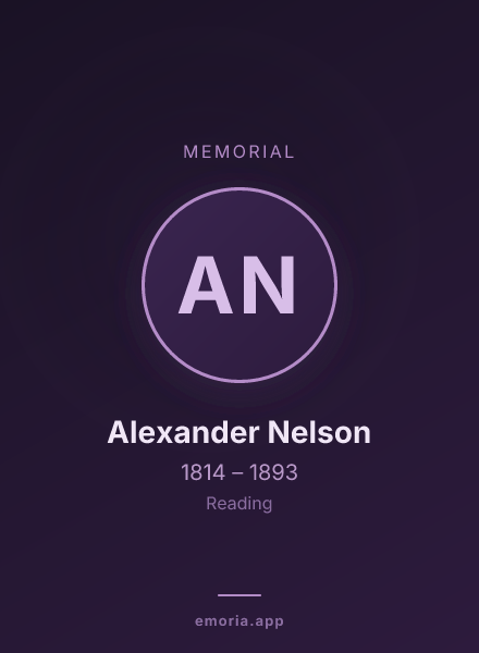 Memorial portrait of Alexander Nelson