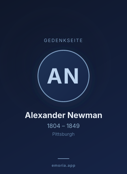 Gedenkportrait von Alexander Newman