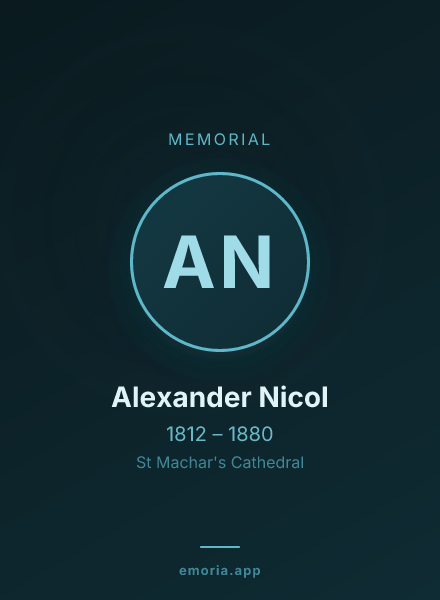 Memorial portrait of Alexander Nicol