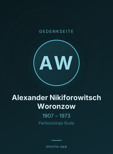 Gedenkportrait von Alexander Nikiforowitsch Woronzow